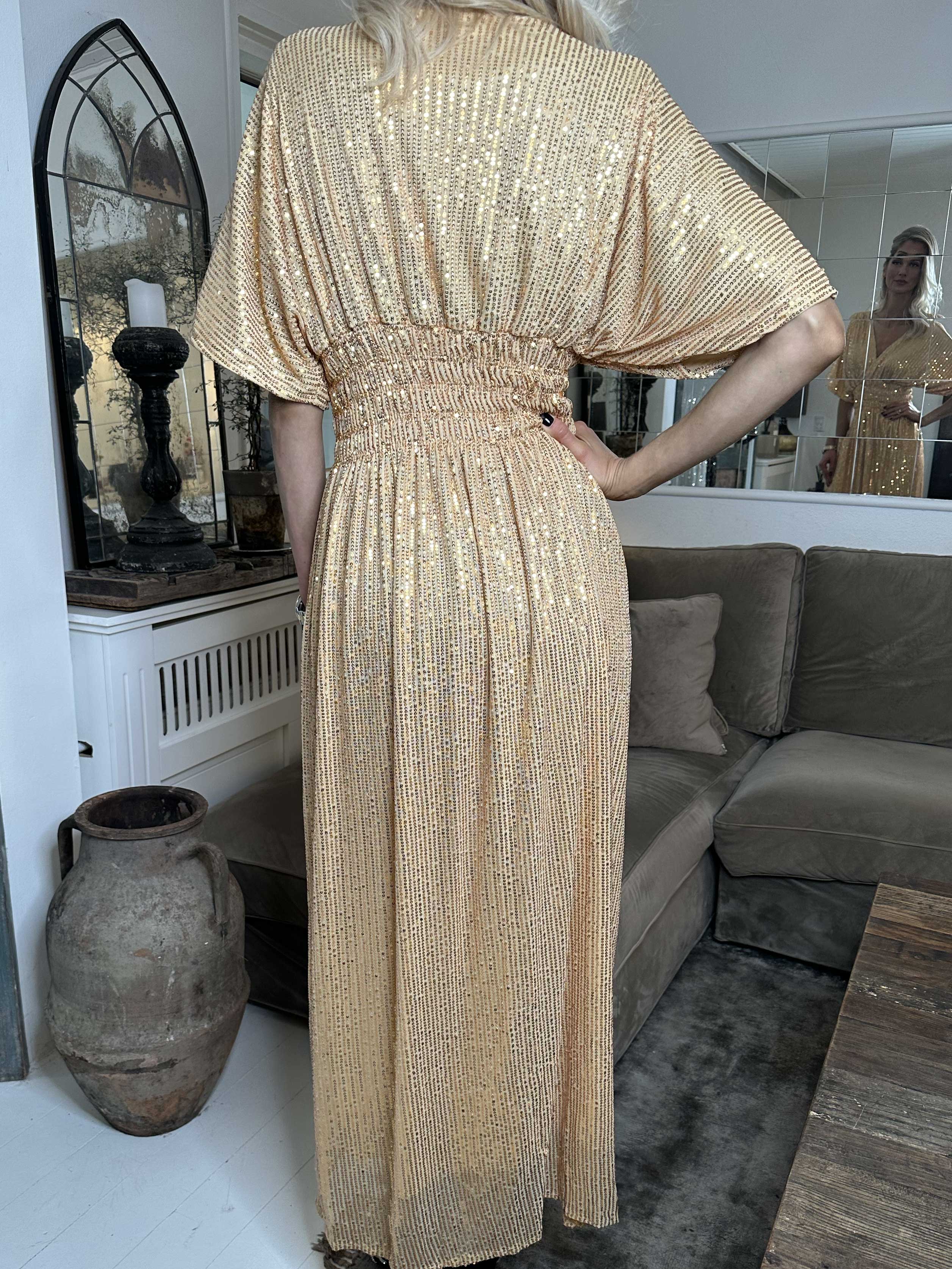 Pams Glitter - Lang smuk kjole med pailletter